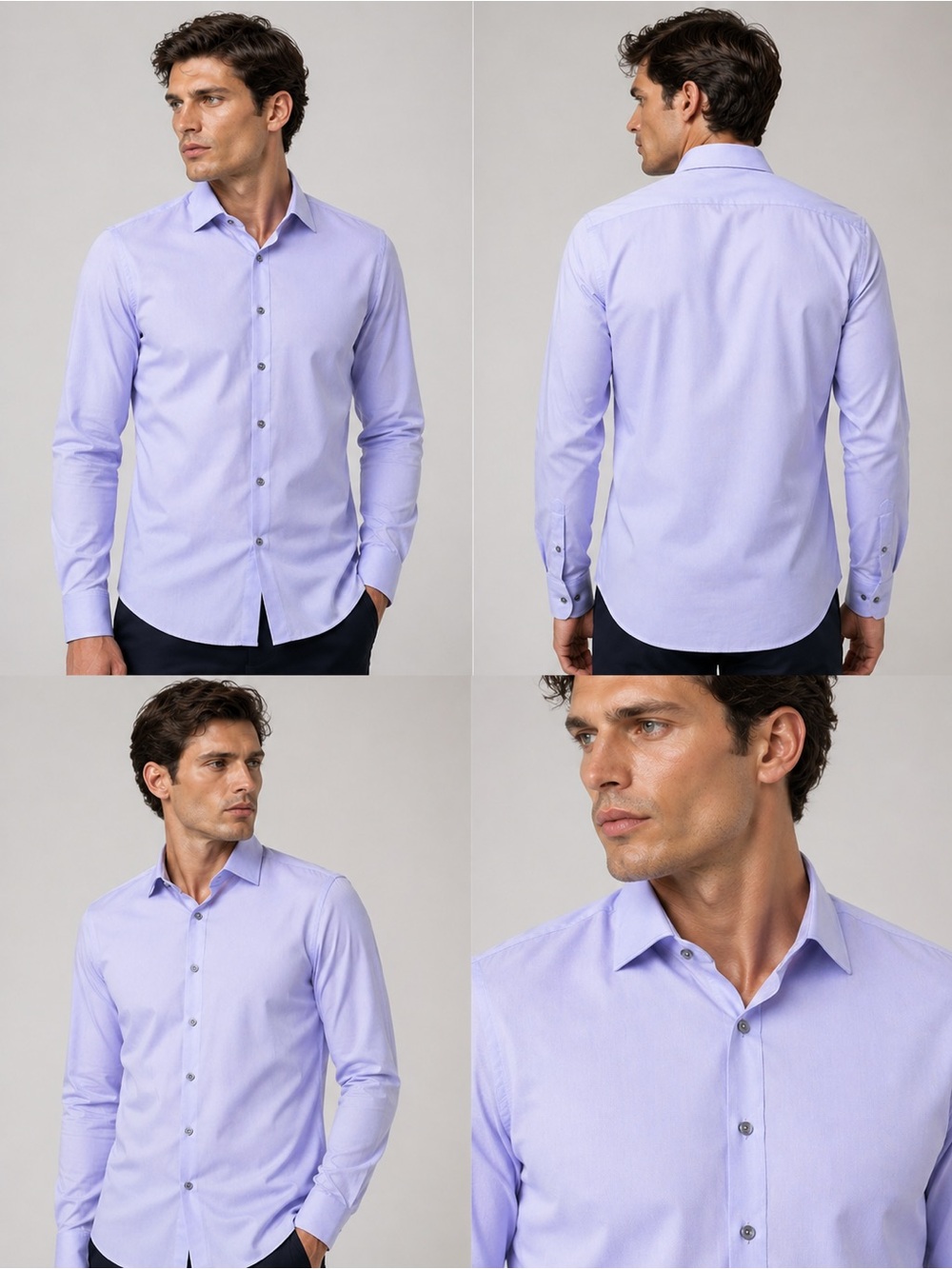 Mel Gambert Purple Dress Shirt Mens Button Down Long Sleeve